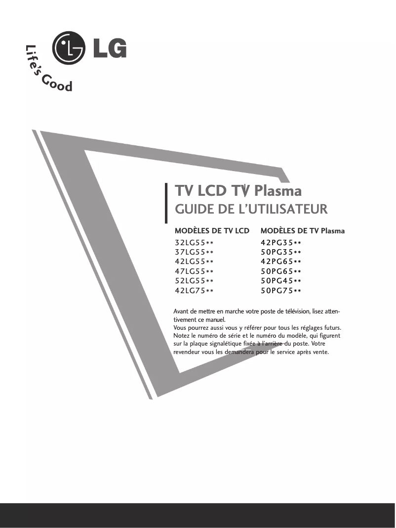 Imagen de la primera página del manual del dispositivo 50PG6500