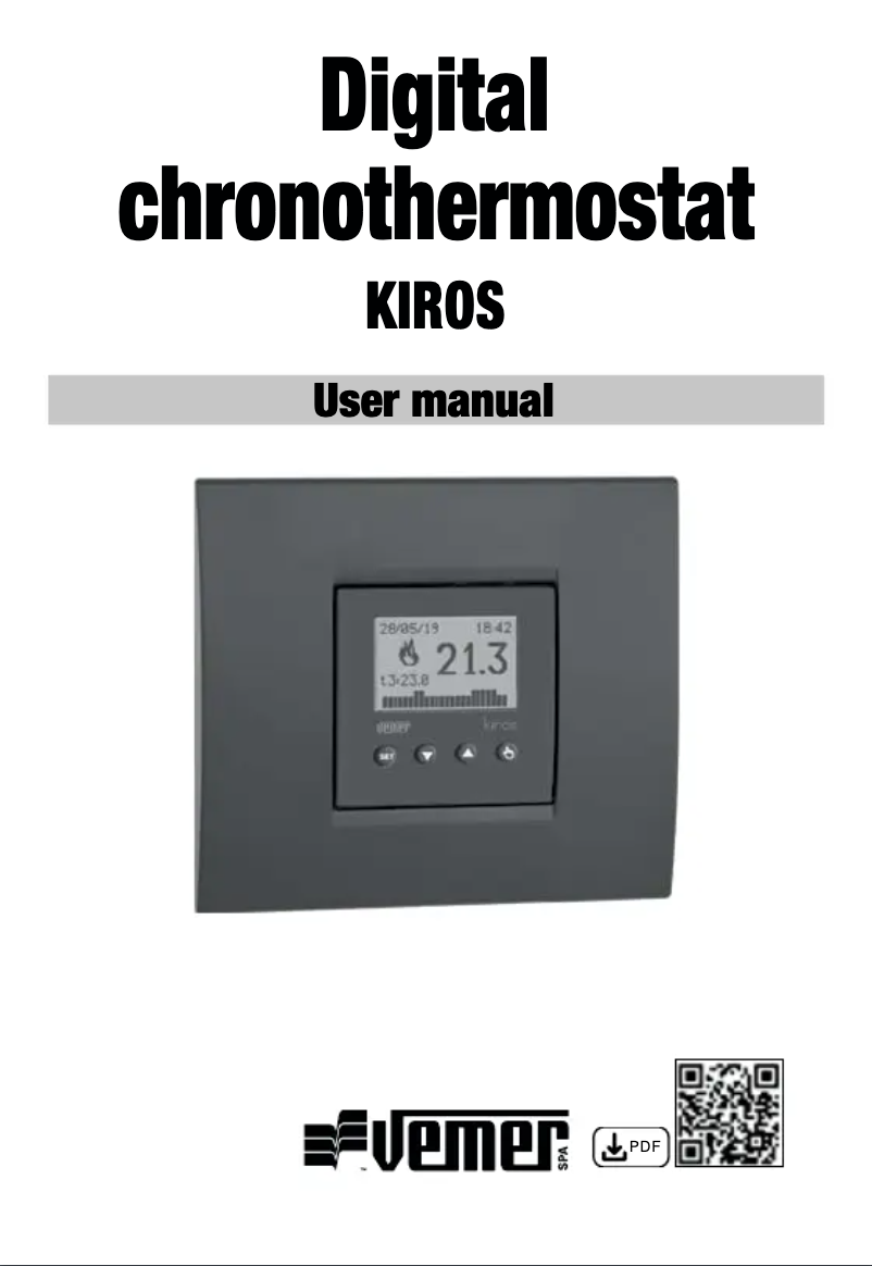 Imagen de la primera página del manual del dispositivo Kiros