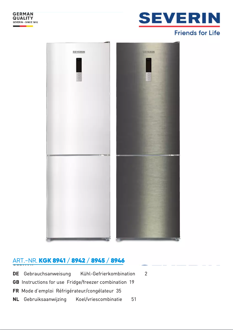 Página nº 1 - Manual de usuario Severin KGK 8945