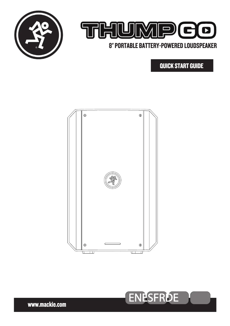 Imagen de la primera página del manual del dispositivo Thump GO