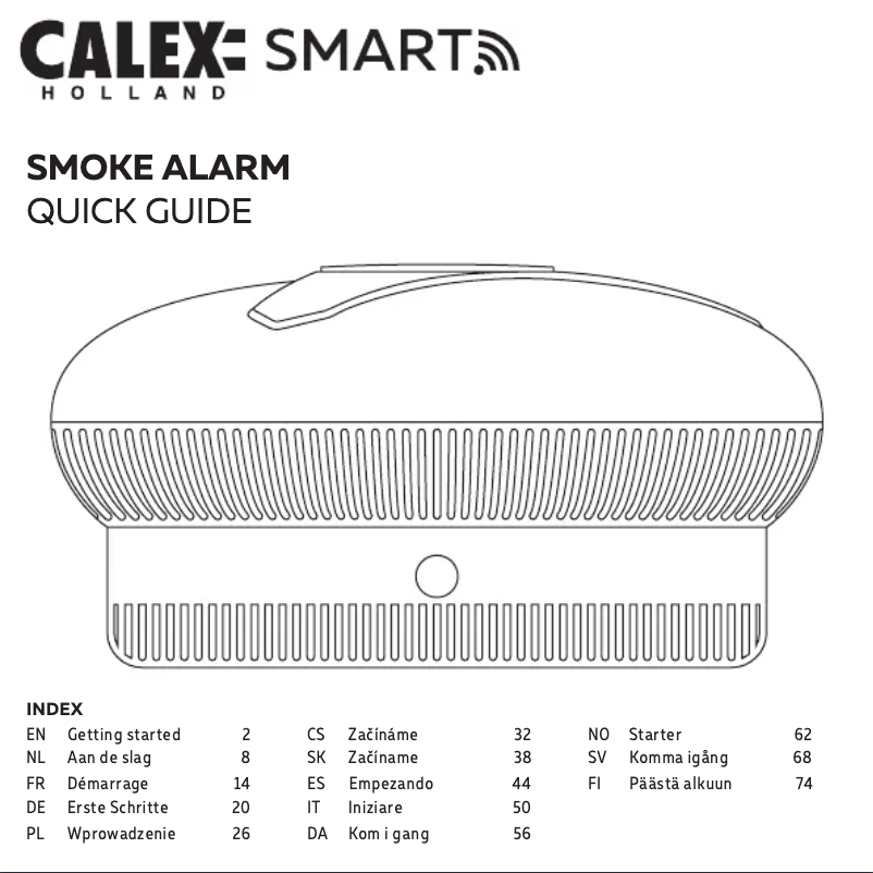 Imagen de la primera página del manual del dispositivo Smart Smoke Alarm