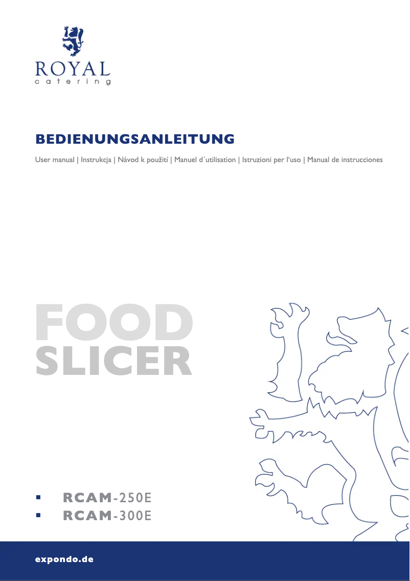 Página 1 del manual Manual de usuario Royal Catering RCAM-250E