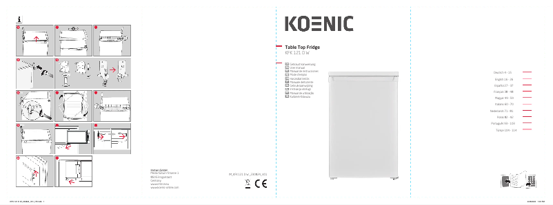 Imagen de la primera página del manual del dispositivo KFK 121 D W