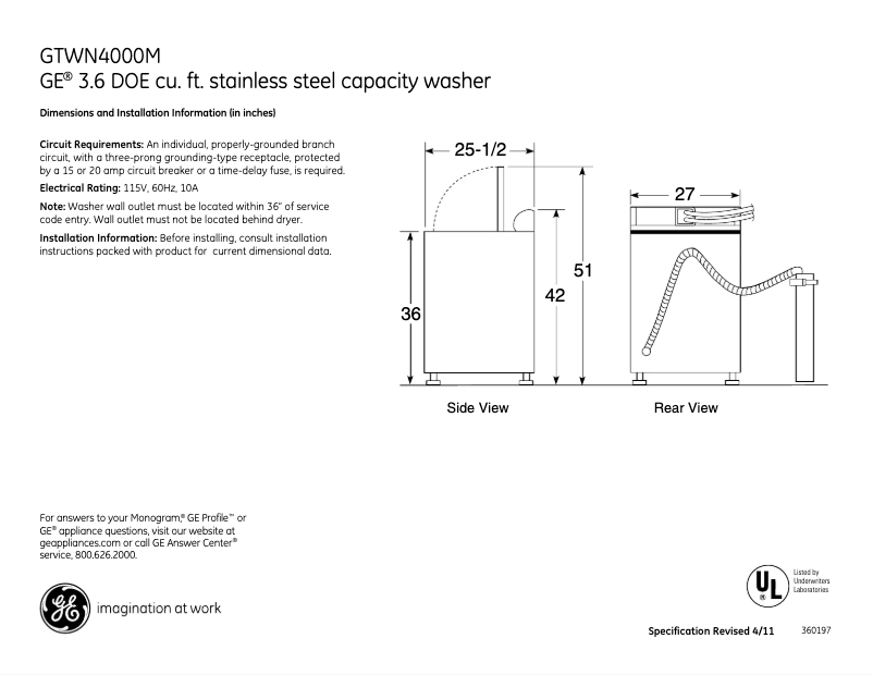 Imagen de la primera página del manual del dispositivo GTWN4000MWS