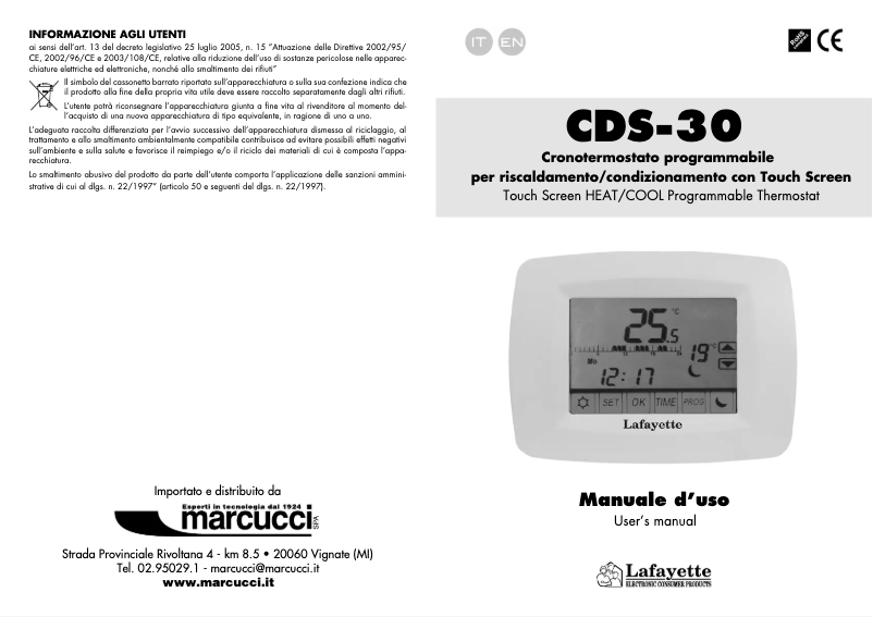 Imagen de la primera página del manual del dispositivo CDS-30