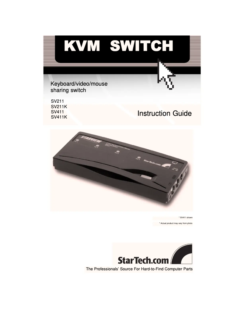 Página nº 1 - Manual de usuario StarTech.com SV211K