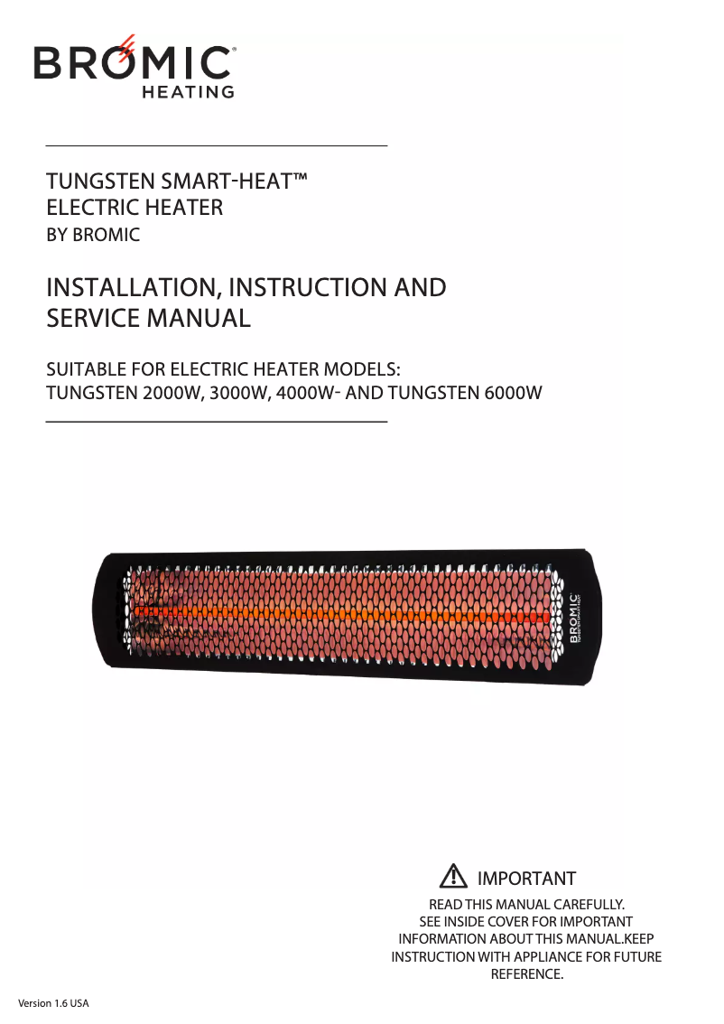 Página 1 del manual Guía de instalación Bromic BH0420012