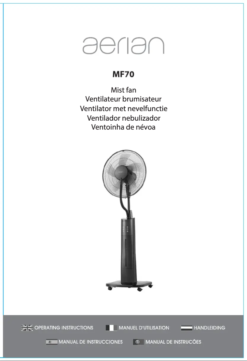 Imagen de la primera página del manual del dispositivo MF70