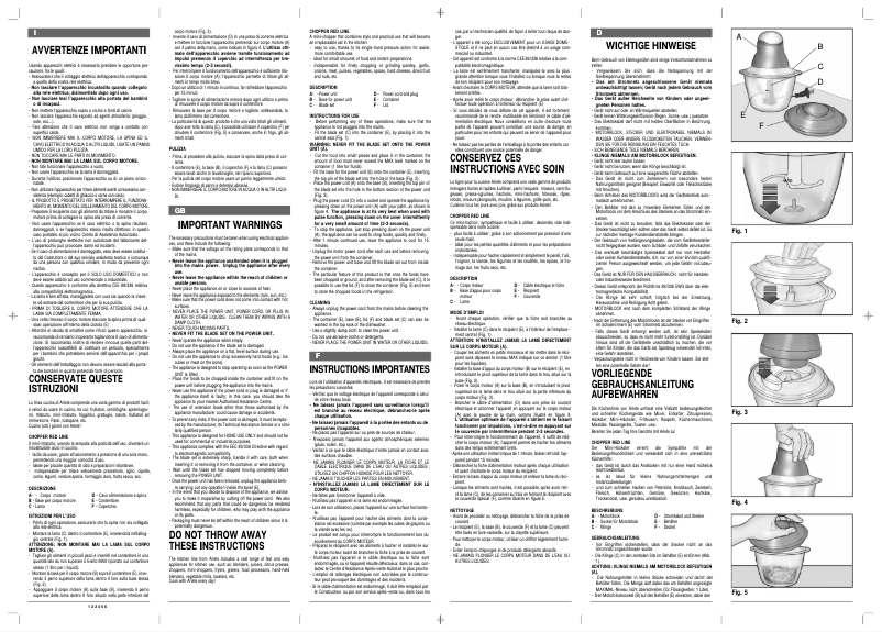 Página 1 del manual Manual de usuario Ariete 1822