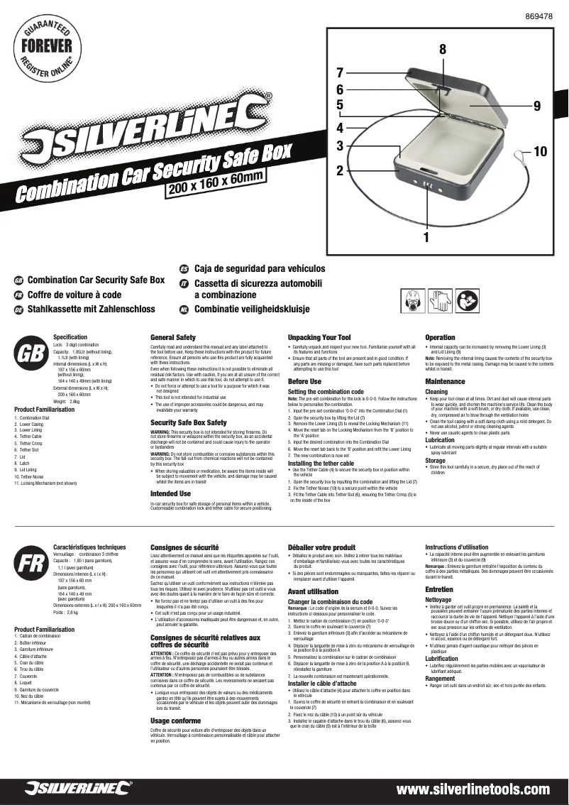 Imagen de la primera página del manual del dispositivo 869478