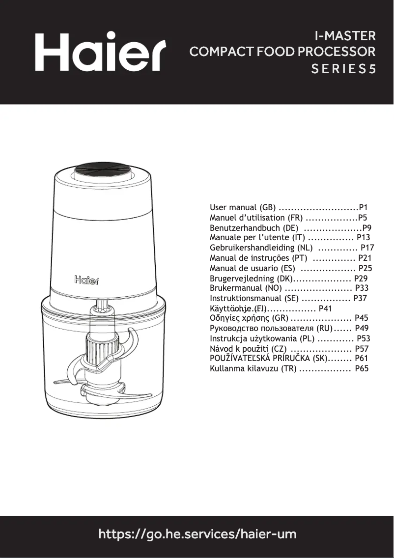 Página 1 del manual Manual de usuario Haier HCH5B1 021