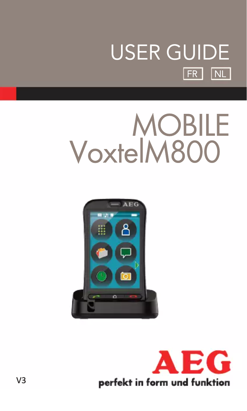 Imagen de la primera página del manual del dispositivo Voxtel M800