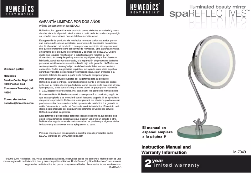 Imagen de la primera página del manual del dispositivo M-7049