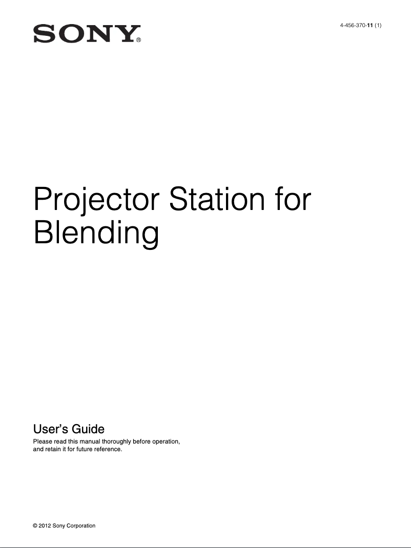 Imagen de la primera página del manual del dispositivo VPL-F401H