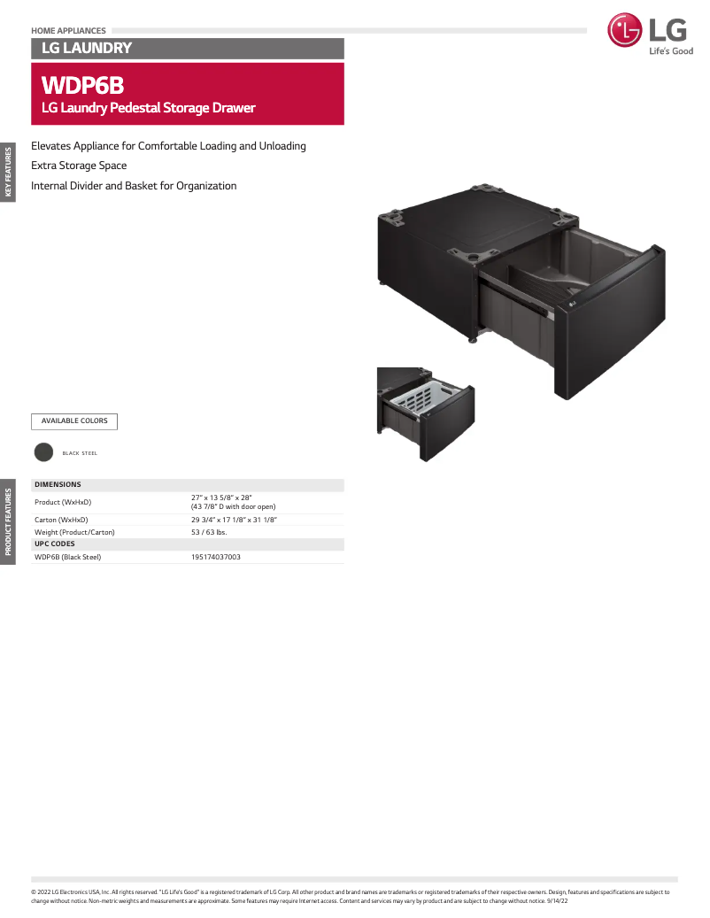 Imagen de la primera página del manual del dispositivo WDP6B