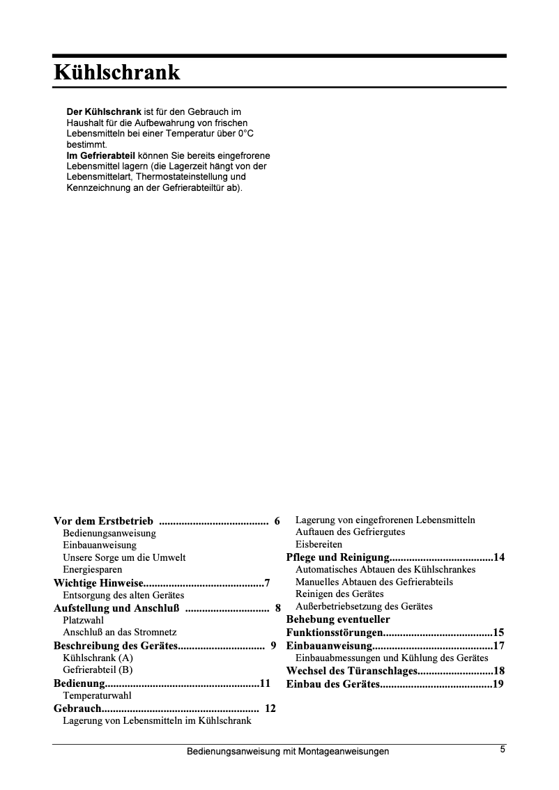 Página 1 del manual Manual de usuario Küppersbusch IK 150-0