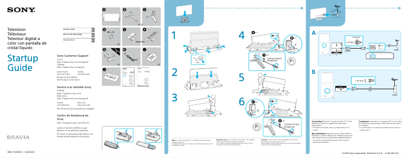 Imagen de la primera página del manual del dispositivo Bravia XBR-75X940C
