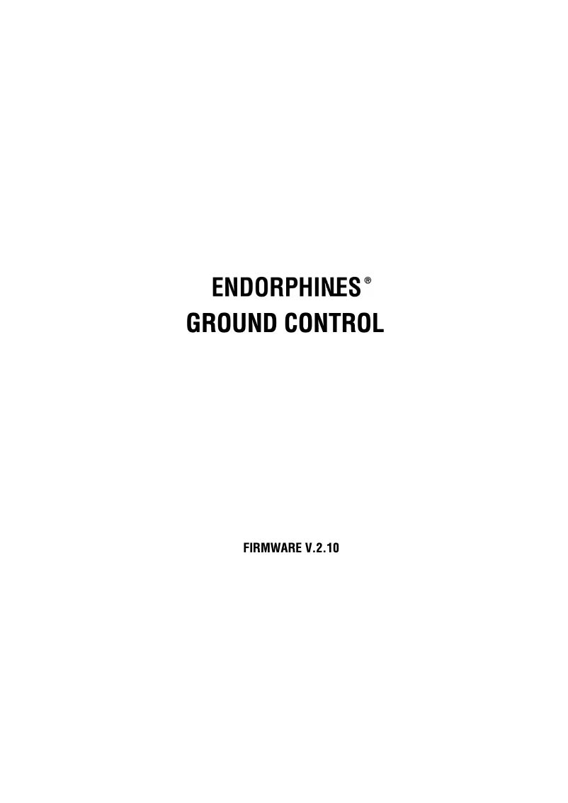 Imagen de la primera página del manual del dispositivo Ground Control