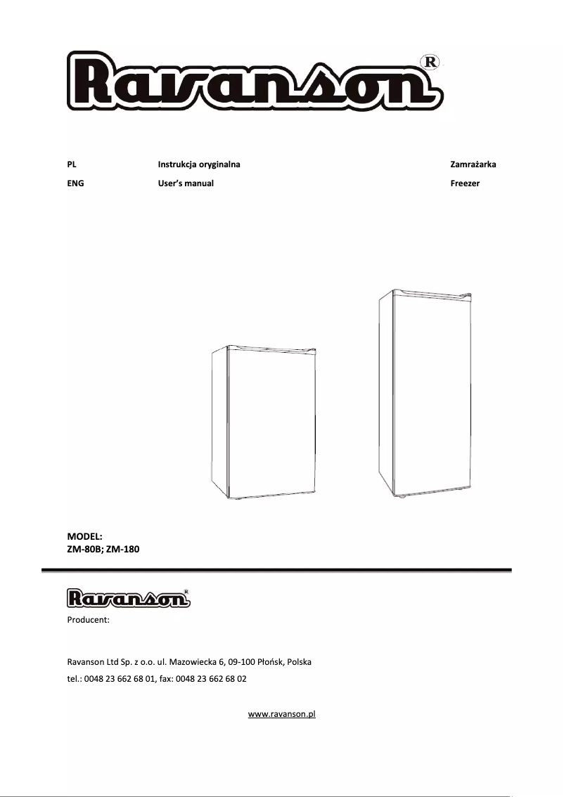 Imagen de la primera página del manual del dispositivo ZM-180