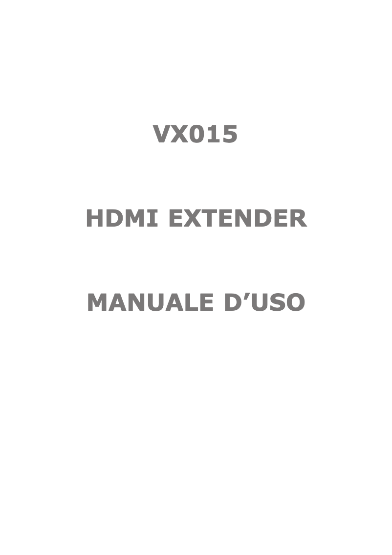 Página 1 del manual Manual de usuario Matsuyama VX015