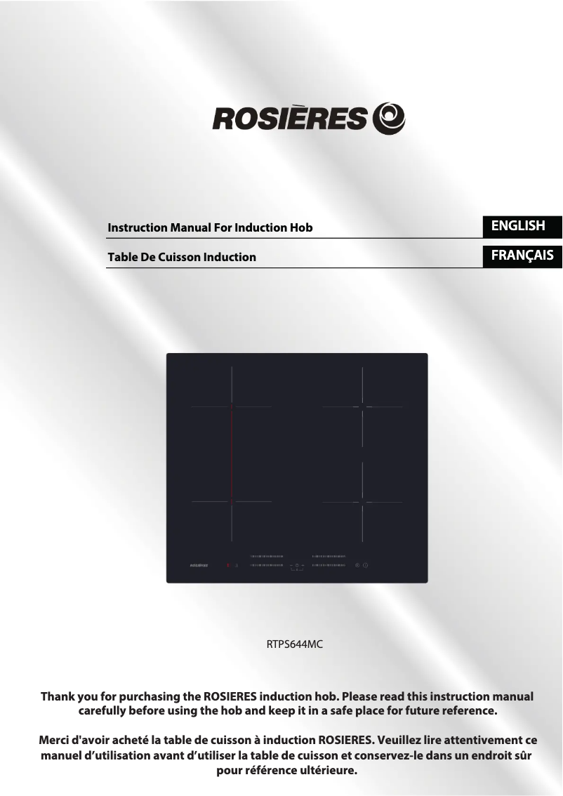 Página 1 del manual Manual de usuario Rosieres RTPS 644 MC