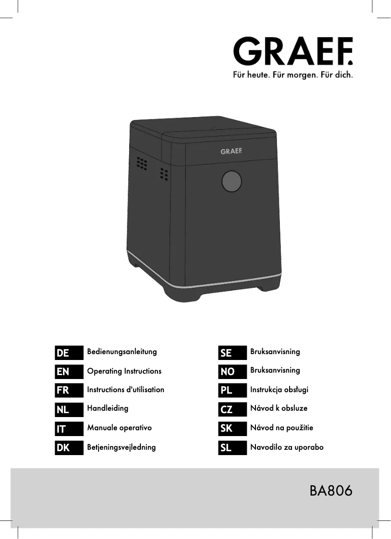 Imagen de la primera página del manual del dispositivo BA806