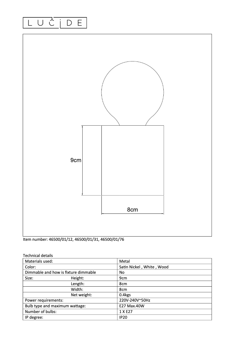 Imagen de la primera página del manual del dispositivo Pablo 46500/01/31
