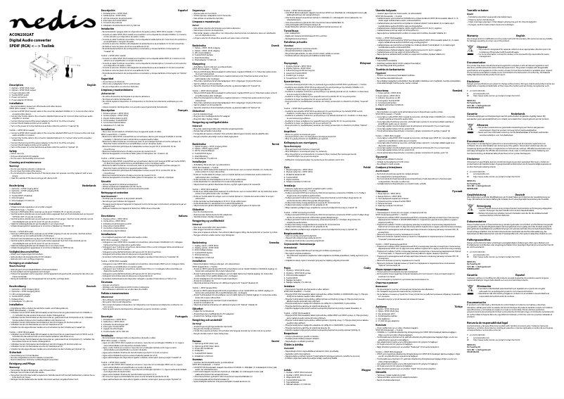 Página nº 1 - Manual de usuario Nedis ACON2502AT