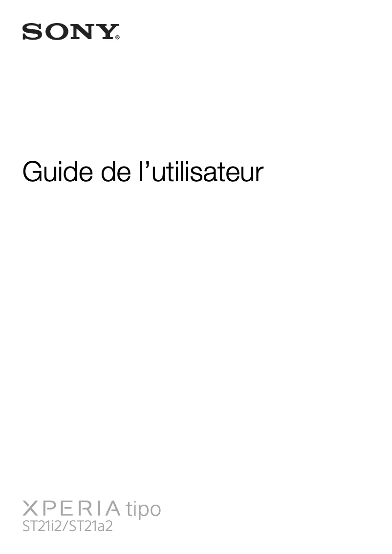 Página 1 del manual Manual de usuario Sony Ericsson Xperia tipo