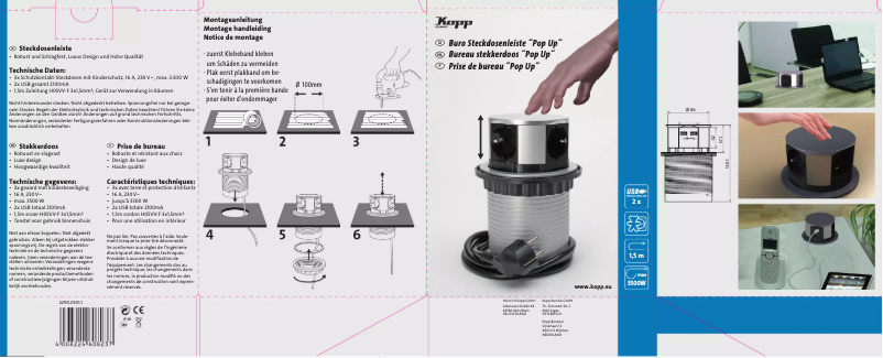 Imagen de la primera página del manual del dispositivo Pop Up