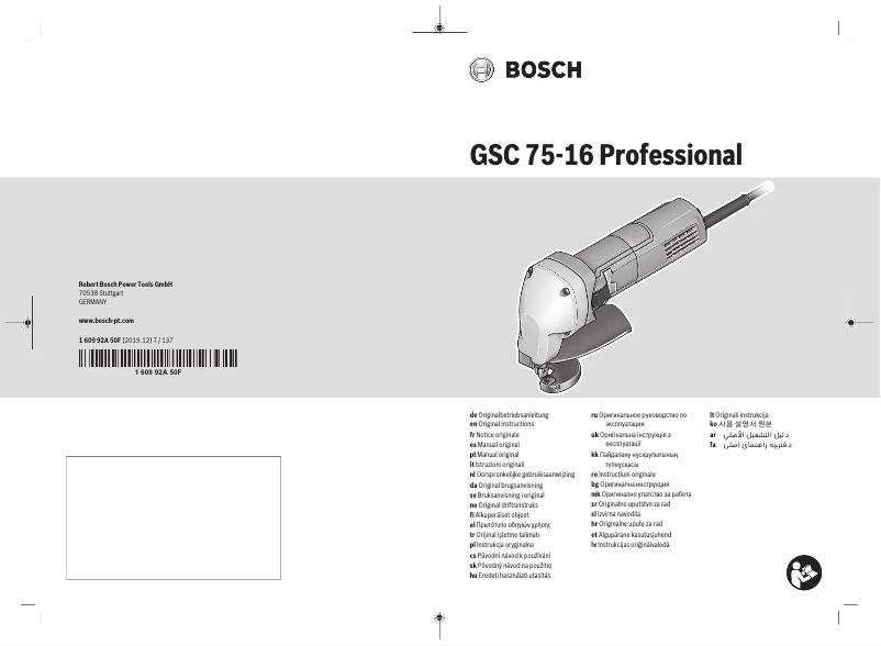 Página nº 1 - Manual de usuario Bosch GSC 75-16 Professional