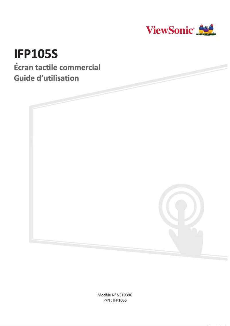 Imagen de la primera página del manual del dispositivo IFP105S