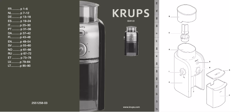 Página 1 del manual Manual de usuario Krups Expert GVX231