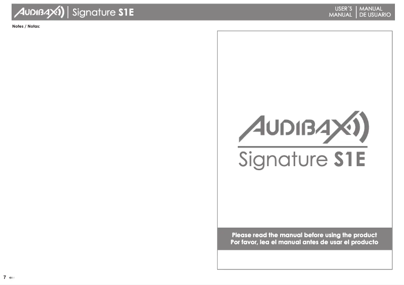 Página nº 1 - Manual de usuario Audibax Signature S1E