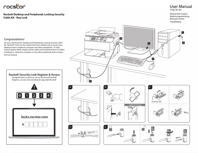 Imagen de la primera página del manual del dispositivo Y10C181-B1