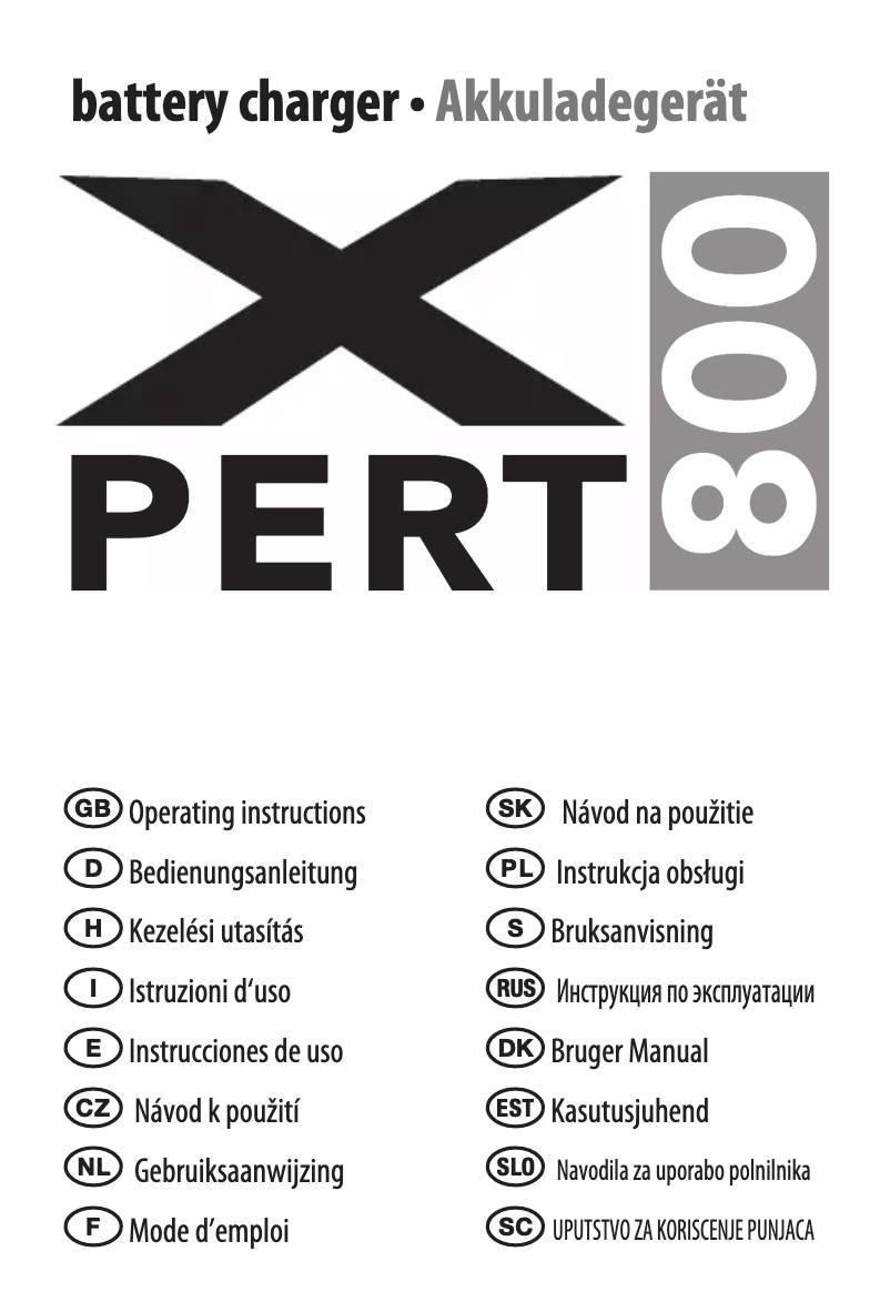 Imagen de la primera página del manual del dispositivo XPERT800