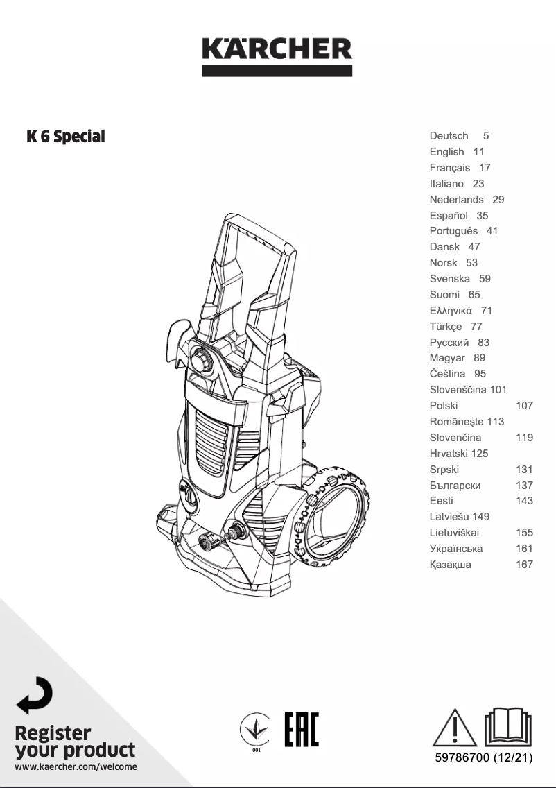 Página nº 1 - Manual de usuario Kärcher K 6 Special