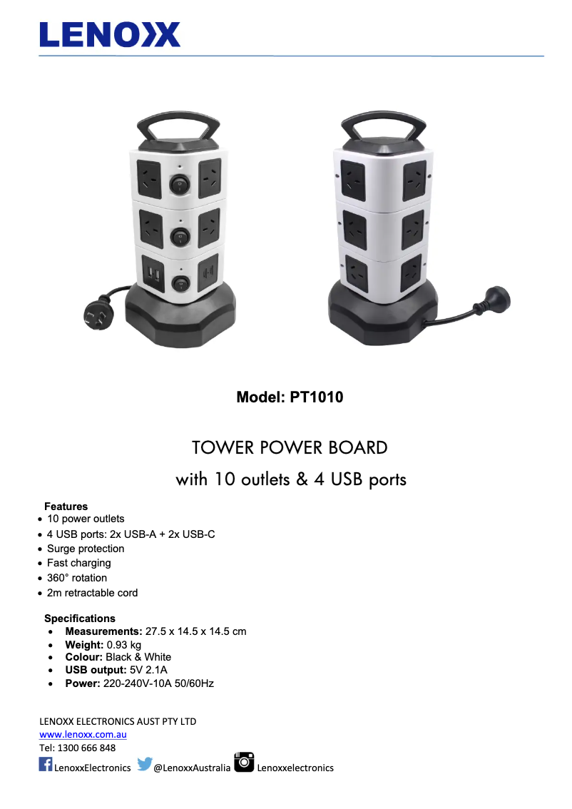 Imagen de la primera página del manual del dispositivo PT1010