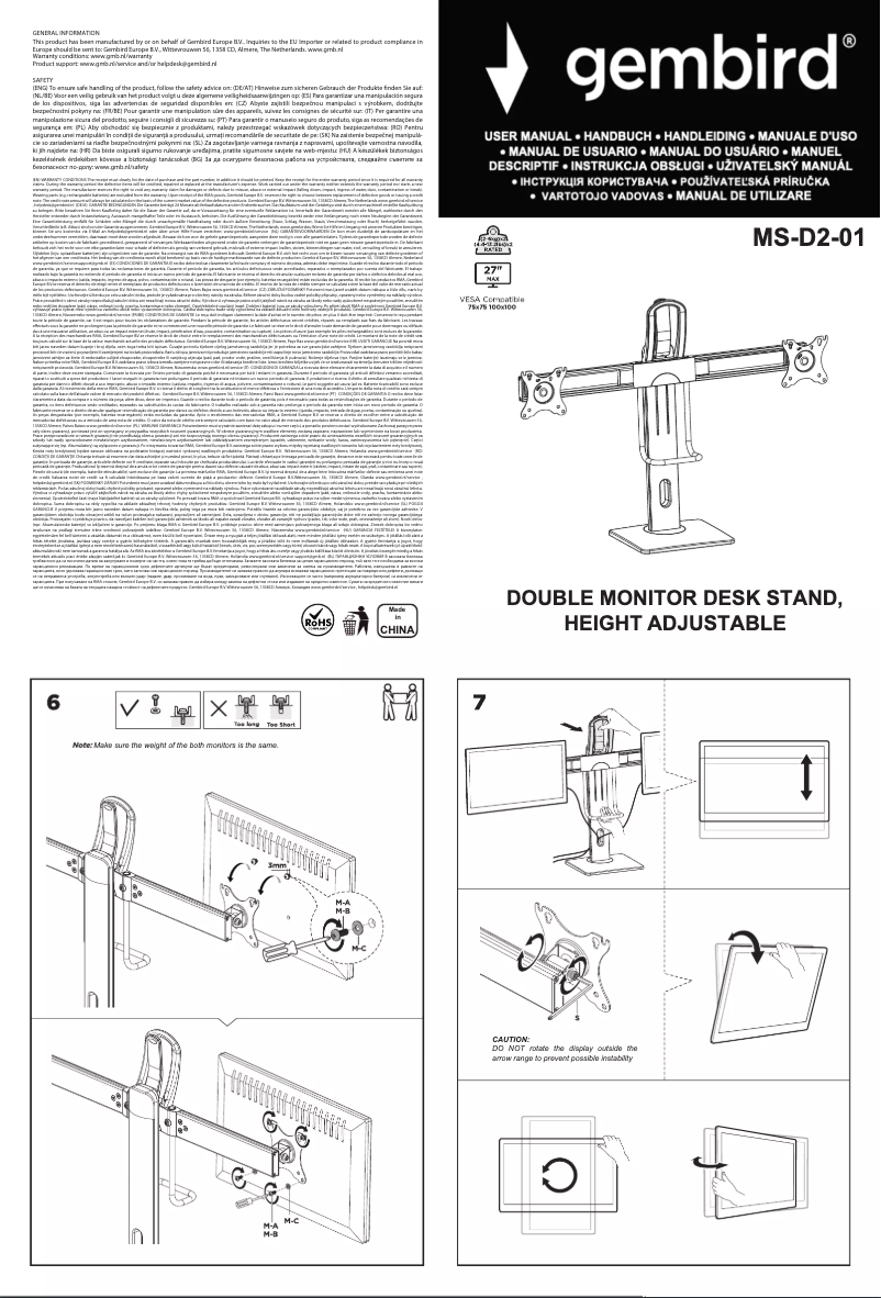 Página 1 del manual Manual de usuario Gembird MS-D2-01
