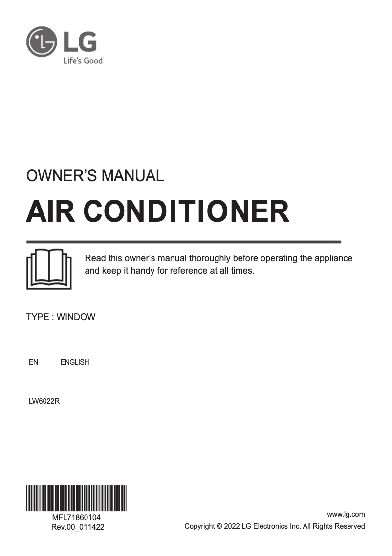 Página 1 del manual Manual de usuario LG LW6022R