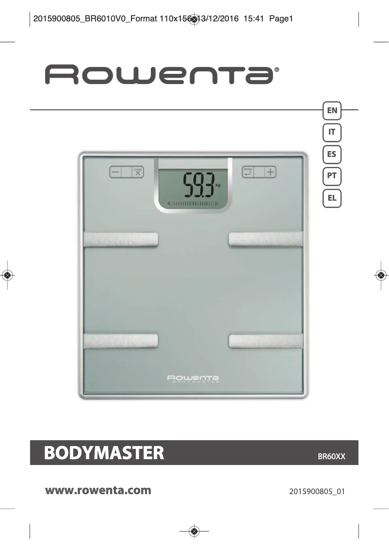 Imagen de la primera página del manual del dispositivo Bodymaster