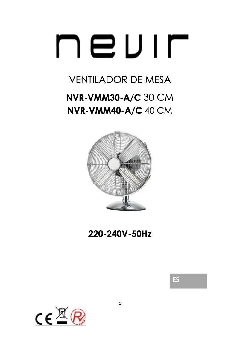 Imagen de la primera página del manual del dispositivo NVR-VMM30-A