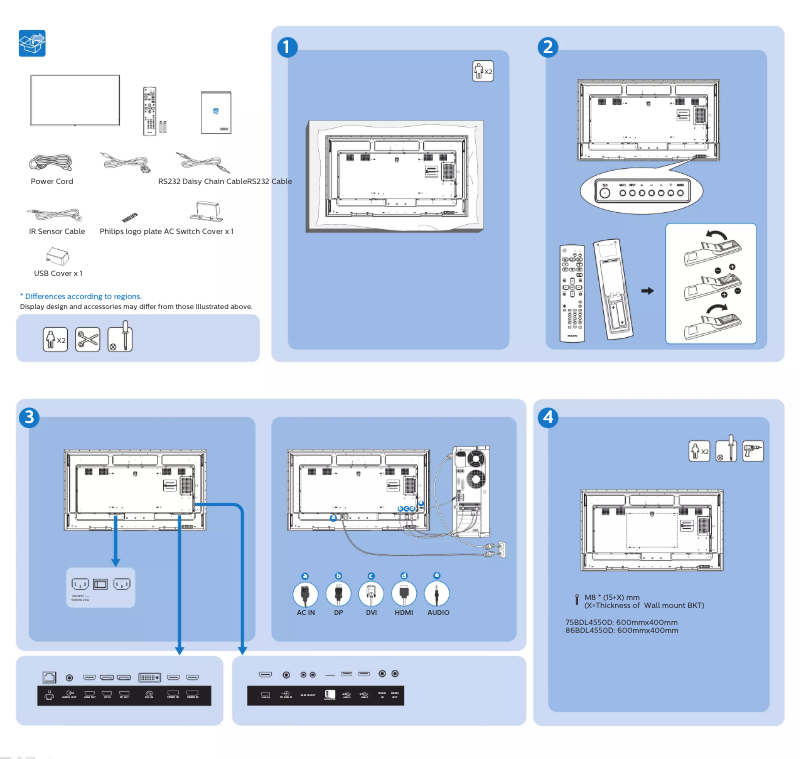 Imagen de la primera página del manual del dispositivo 86BDL4550D