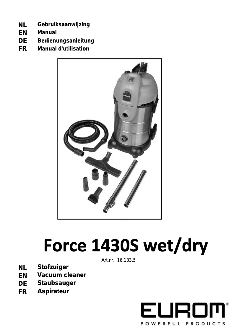 Imagen de la primera página del manual del dispositivo Force 1430S