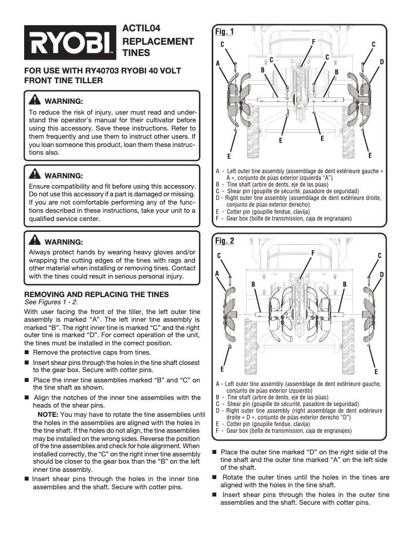 Imagen de la primera página del manual del dispositivo ACTIL04