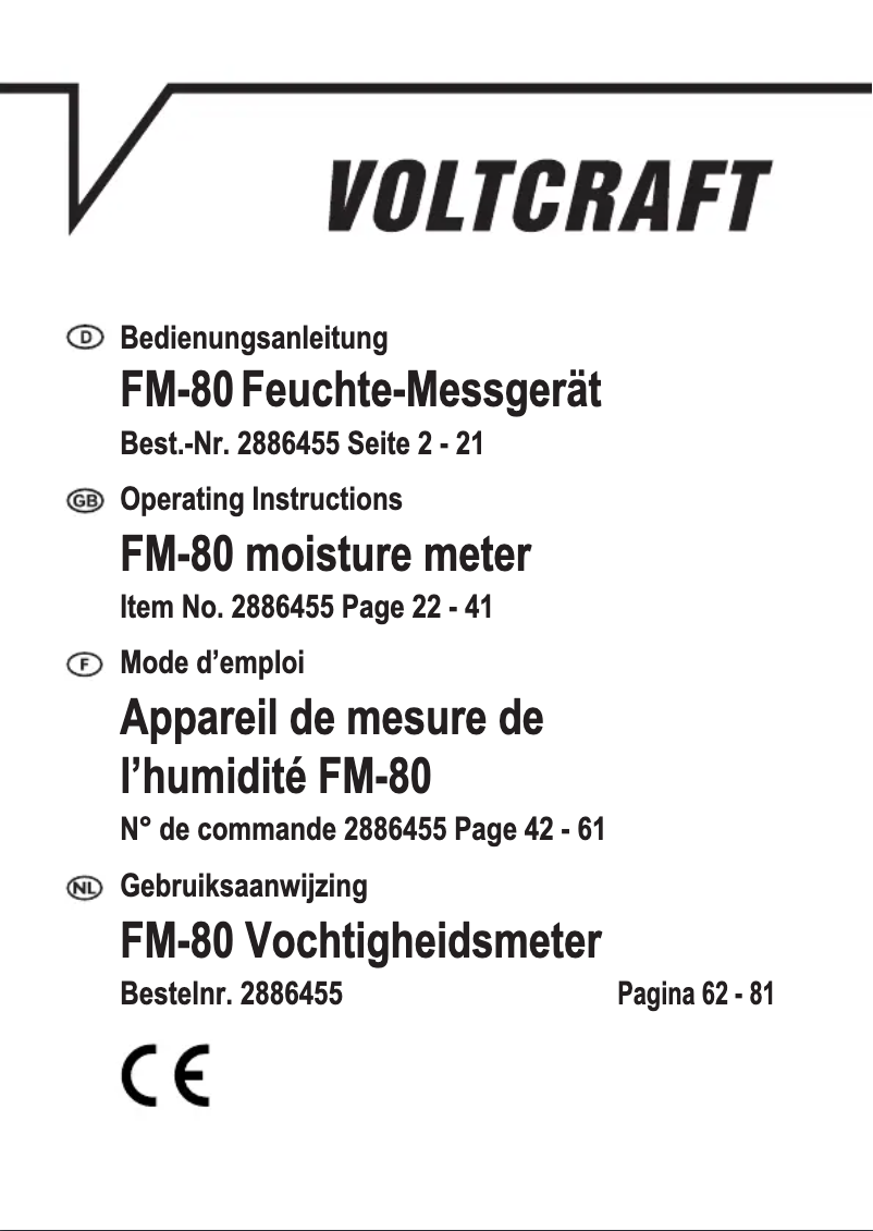 Imagen de la primera página del manual del dispositivo FM-80