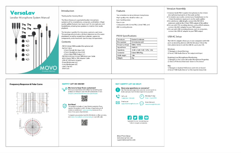 Página 1 del manual Manual de usuario Movo VersaLav