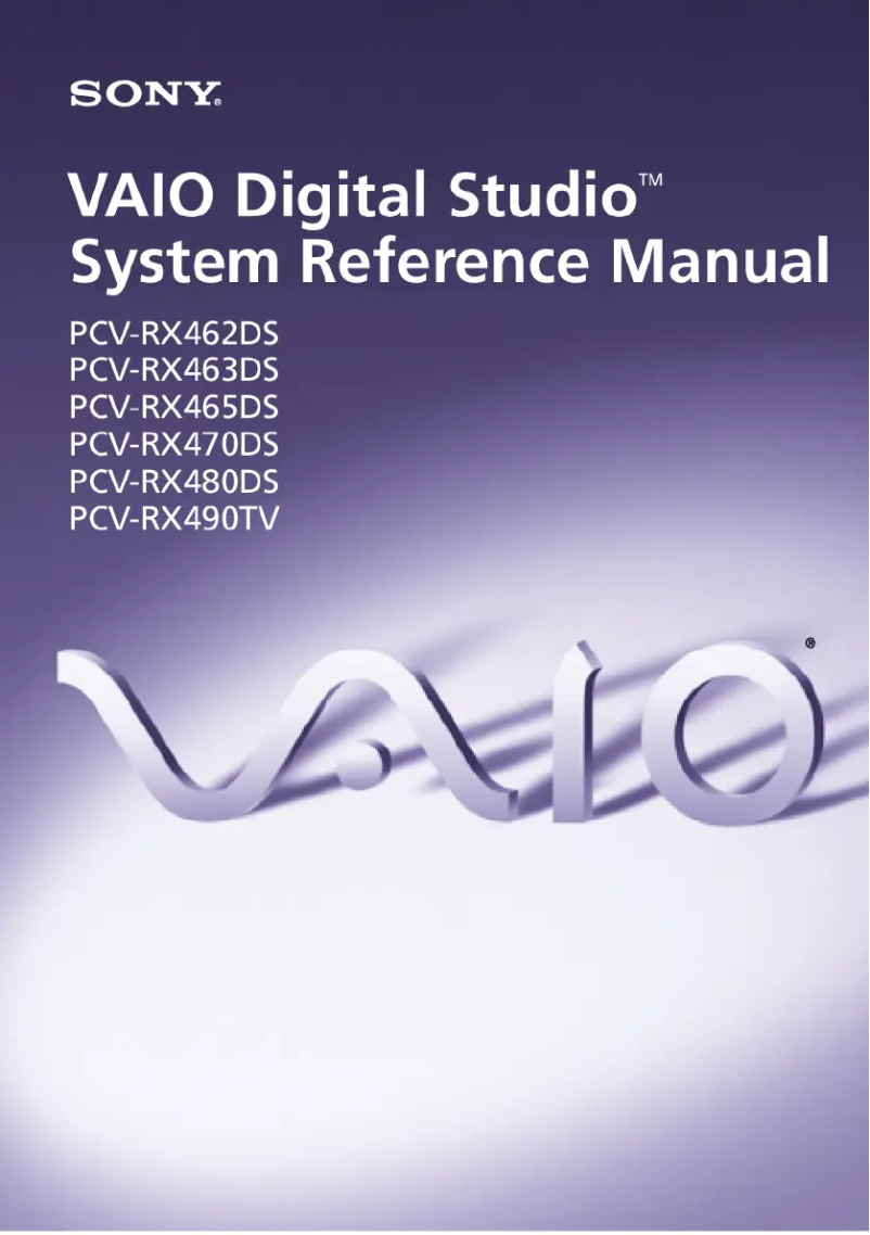 Página 1 del manual Manual de usuario Sony Vaio PCV-RX480DS