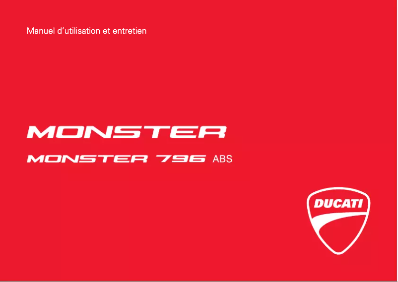 Página 1 del manual Manual de usuario Ducati Monster 796 ABS (2014)