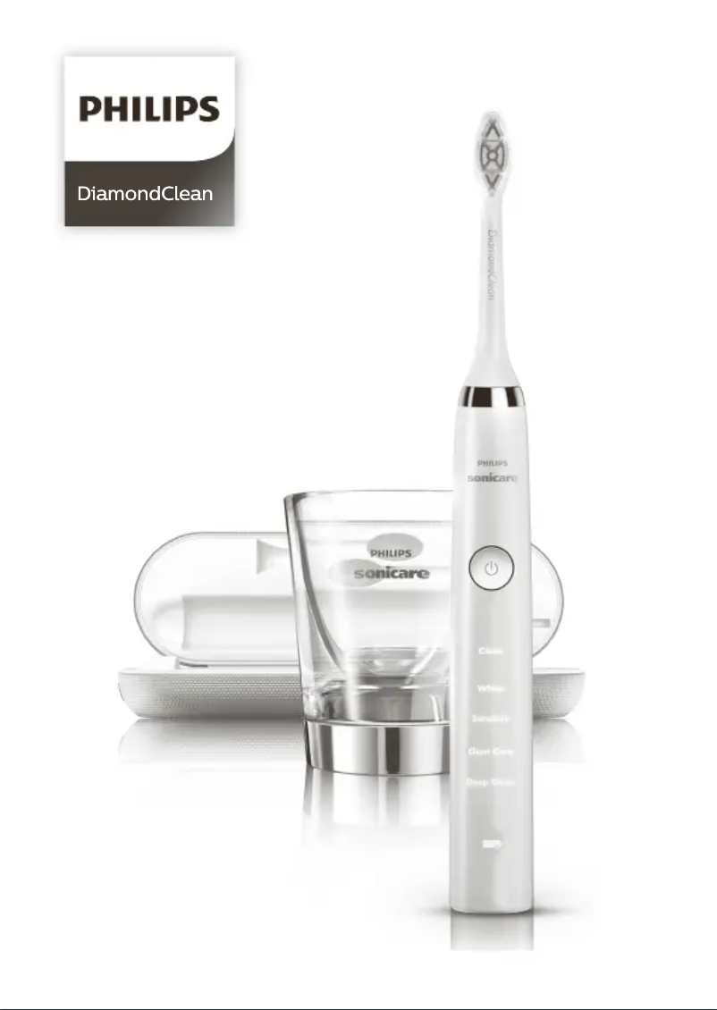 Imagen de la primera página del manual del dispositivo Sonicare DiamondClean HX9312
